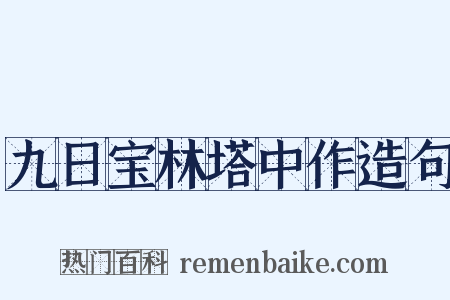 九日宝林塔中作造句是什么意思的图片